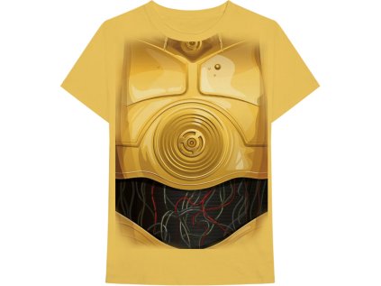 TRIČKO PÁNSKÉ|STAR WARS  C-3PO CHEST|ŽLUTÉ