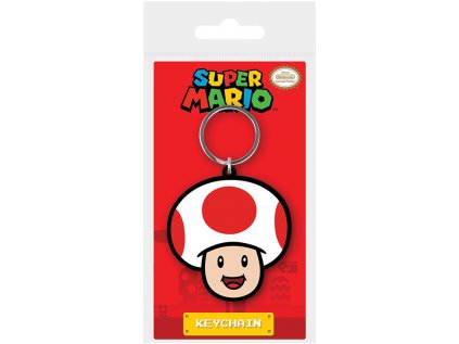 PŘÍVĚSEK NA KLÍČE|SUPER MARIO  TOAD|4,5 x 6 cm