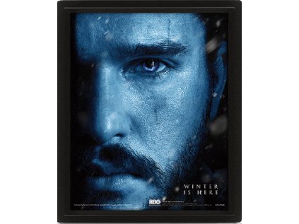 OBRÁZEK 3D|26 x 20 cm|HBO  GAME OF THRONES|JON SNOW VS KNIGHT