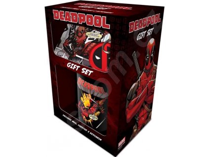 DÁRKOVÝ SET3 HRNEK|MARVEL|DEADPOOL  COMICS|HRNEK-KLÍČENKA-TÁCEK