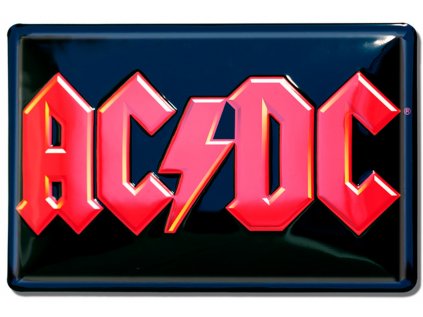 CEDULE NA ZEĎ A4|AC/DC  3D RED LOGO ROCK|30 x 20 cm
