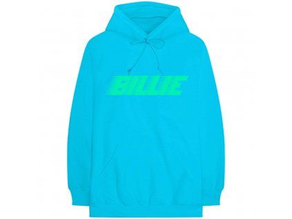 MIKINA UNISEX|BILLIE EILISH  LOGO & BLOHSH|MODRÁ