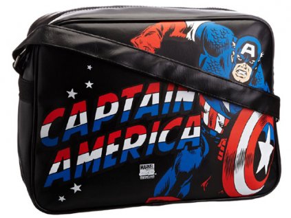 TAŠKA NA RAMENO|CAPTAIN AMERICA  RETRO|34 x 28 x 11 cm|PU