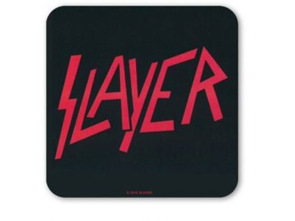 TÁCKY POD SKLENICE|BALENÍ 6 KUSŮ  SLAYER|LOGO (10 x 10 cm)