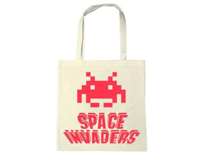 TAŠKA SHOPPING|SPACE INVADERS  ALIEN|38 x 42 cm|BAVLNA