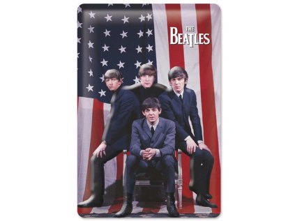 CEDULE NA ZEĎ A4|THE BEATLES  3D US FLAGGE|20 x 30 cm