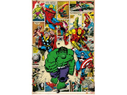 PLAKÁT 61 x 91,5 cm|MARVEL COMICS  HERE COME THE HEROES