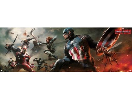 PLAKÁT 53 x 158 cm|MARVEL|AVENGERS  CAPTAIN AMERICA|CIVIL WAR