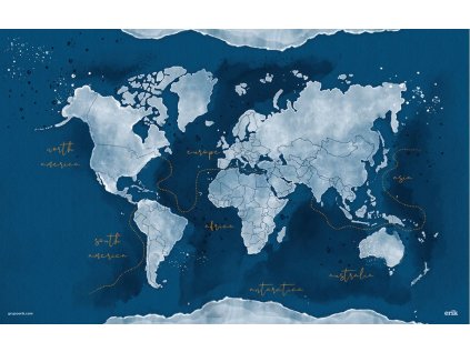 PODLOŽKA NA STŮL|MAPA SVĚTA  WORLD|49,5 x 34,5 cm
