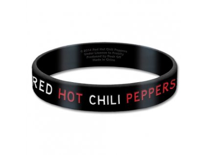 NÁRAMEK SILIKONOVÝ|RED HOT CHILI  RED HOT CHILI PEPPERS|LOGO|1,5 cm