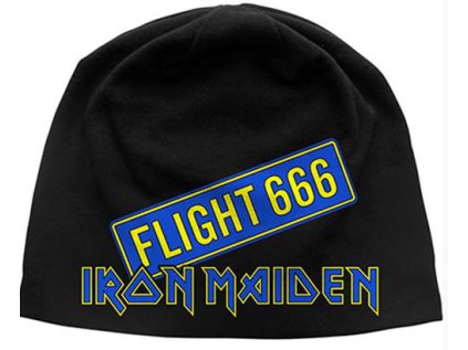 ČEPICE ÚPLETOVÁ ZIMNÍ|IRON MAIDEN  FLIGHT 666|ČERNÁ|UNIVERSÁLNÍ
