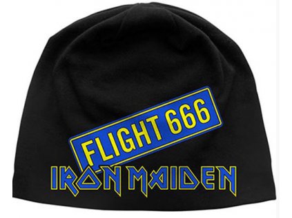 ČEPICE ZIMNÍ|IRON MAIDEN  FLIGHT 666|ČERNÁ|UNIVERSÁLNÍ