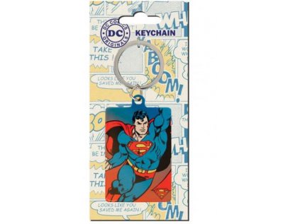 PŘÍVĚSEK NA KLÍČE|DC COMICS  SUPERMAN|4 x 6 cm|KOVOVÝ