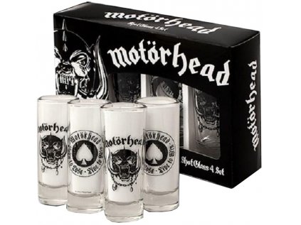 SKLENICE|ŠTAMPRLE|BALENÍ 4 KUSY  MOTÖRHEAD|LOGO|50 ml