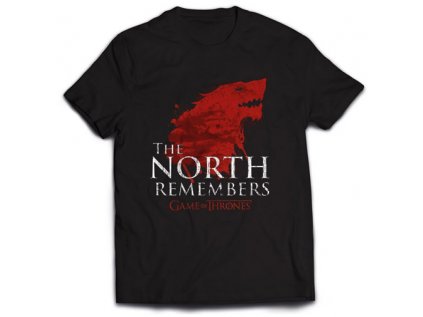 TRIČKO PÁNSKÉ/GAME OF THRONES  NORTH REMEMBERS/ČERNÉ