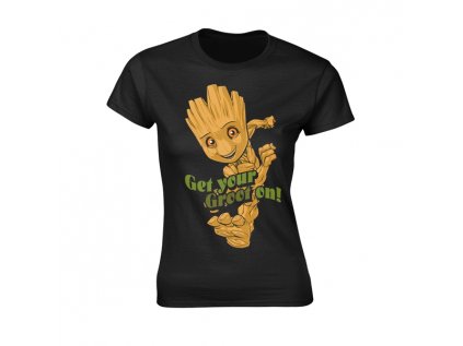 TRIČKO PÁNSKÉ|GUARDIANS OF GALAXY 2  GROOT DANCE|ČERNÉ