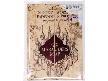 BLOK|ZÁPISNÍK A5|HARRY POTTER  MARAUDERS MAP|14,8 x 21 cm