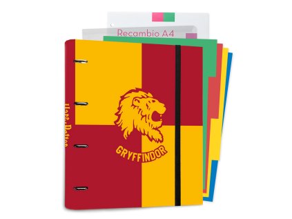 KROUŽKOVÝ POŘADAČ|HARRY POTTER  GRYFFINDOR|SLOŽKY|26 x 32 cm