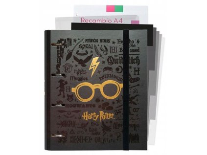KROUŽKOVÝ POŘADAČ|HARRY POTTER  GLASSES|SLOŽKY|26 x 32 cm