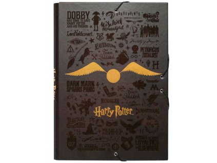 SLOŽKA A4|HARRY POTTER  GOLDEN SNITCH|3 KLOPY|26 x 34 cm