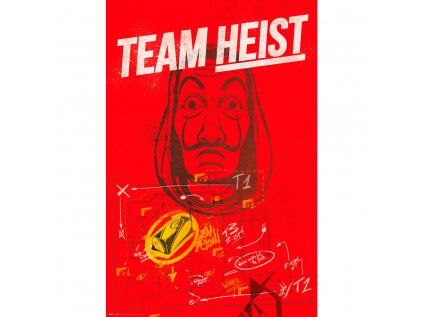 PLAKÁT 61 x 91,5 cm|NETFLIX  LA CASA DE PAPEL|TEAM HEIST