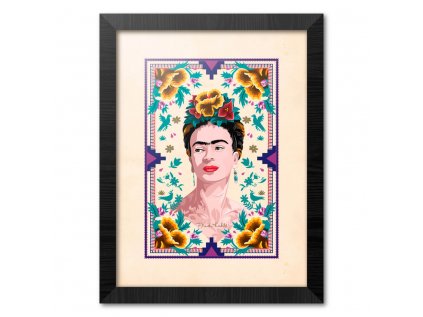 PLAKÁT V RÁMU 30 x 40 cm  FRIDA KAHLO|ILUSTRACION