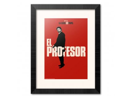PLAKÁT V RÁMU 30 x 40 cm  LA CASA DE PAPEL|EL PROFESOR