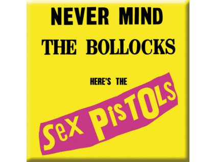 MAGNET KOVOVÝ 7,6 x 7,6 cm  SEX PISTOLS|NEVER MIND THE BOLLOCKS