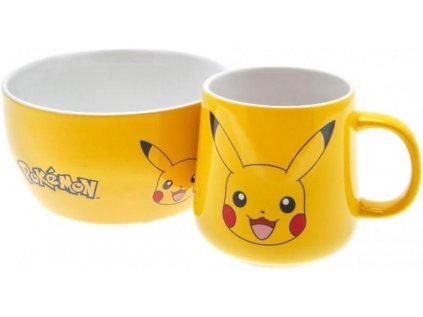 KERAMICKÝ SET|POKÉMON  PIKACHU|HRNEK 385 ml|MISKA 858 ml