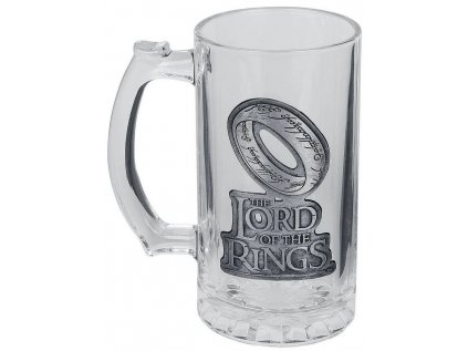 SKLENICE KORBEL|LORD OF THE RINGS  500 ml|THE ONE RING|KOVOVÉ LOGO