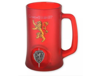 KERAMICKÝ KORBEL|GAME OF THRONES  500 ml|LANNISTER|ROTUJÍCÍ LOGO