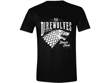 TRIČKO PÁNSKÉ|GAME OF THRONES  THE DIREWOLVES|ČERNÁ|VELIKOST (XL)