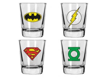 SKLENICE|ŠTAMPRLE|DC COMICS  40 ml|SET 4 KUSY|LOGA