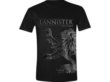 TRIČKO PÁNSKÉ|GAME OF THRONES  LANNISTER HOUSE SIGIL|ČERNÉ (XL)