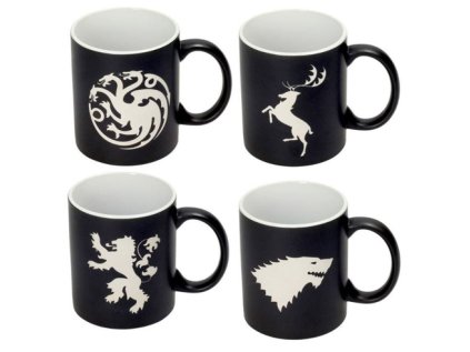 HRNEK KERAMICKÝ|GAME OF THRONES  330 ml|SET 4 KUSY|LOGA