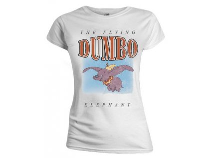 TRIČKO DÁMSKÉ/DISNEY/DUMBO  THE FLYING ELEPHANT/BÍLÉ