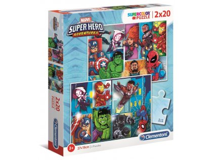 PUZZLE 20 KUSŮ|MARVEL  SUPER HERO ADVENTURE|27 x 19 cm