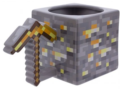 HRNEK KERAMICKÝ 3D|MINECRAFT  350 ml|GOLD PICKAXE