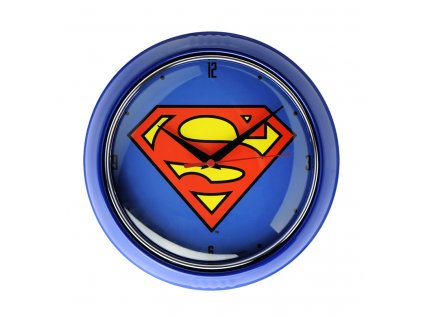 HODINY NÁSTĚNNÉ|DC COMICS|SUPERMAN  SUPERMAN LOGO|PRŮMĚR 24 cm