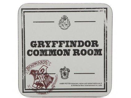 TÁCKY POD SKLENICE|BALENÍ 6 KUSŮ  HARRY POTTER|GRYFFINDOR COMMON ROOM