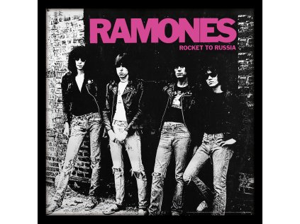 PLAKÁT V RÁMU 31,5 x 31,5 cm  RAMONES|ROCKET TO RUSSIA