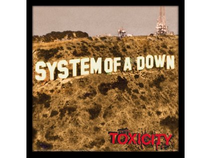 PLAKÁT V RÁMU 31,5 x 31,5 cm  SYSTEM OF A DOWN|TOXICITY