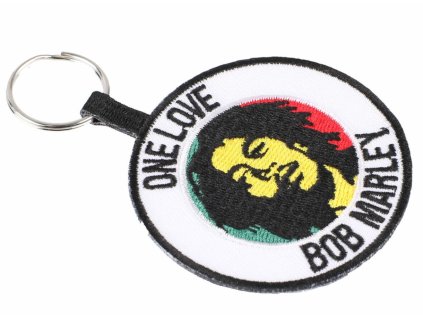 PŘÍVĚSEK NA KLÍČE|TEXTILIE  BOB MARLEY|ONE LOVE