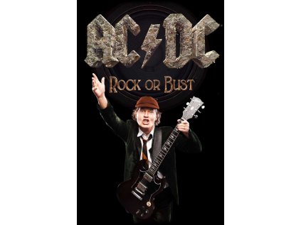 VLAJKA NA ZEĎ|AC/DC  ROCK OR BUST - ANGUS|70 x 106 cm