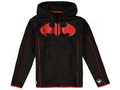 MIKINA PÁNSKÁ|DC COMICS|BATMAN  RED LOGO|ČERNÁ