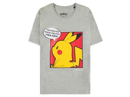 TRIČKO PÁNSKÉ|POKÉMON  PIKA PIKACHU|ŠEDÉ