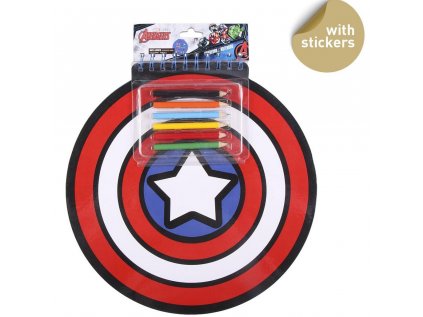 BLOK S PASTELKAMI|MARVEL|AVENGERS  CAPTAIN AMERICA|30 x 25 cm