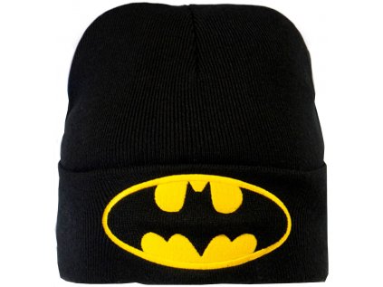 ČEPICE ZIMNÍ|DĚTSKÁ|DC COMICS  BATMAN LOGO|PŘELOŽENÁ