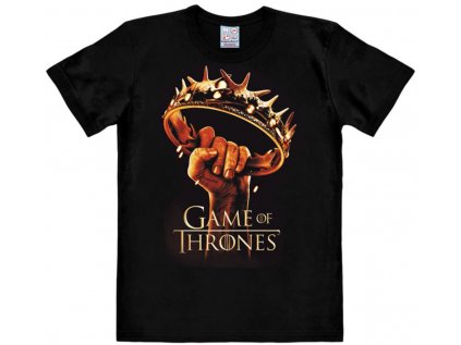 TRIČKO DÁMSKÉ|GAME OF THRONES  CROWN|ČERNÉ|EASYFIT