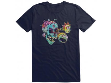 TRIČKO PÁNSKÉ|RICK AND MORTY  EYEBALL SKULL|ČERNÉ